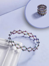 Crystalized CZ Bracelet Cum Ring - Multi color