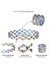 Crystalized CZ Bracelet Cum Ring - Multi color