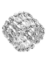 Crystalized CZ Bracelet Cum Ring - Silver
