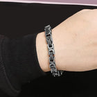 Black Steel Bracelets Modern Classic Men - Black