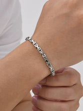 Black Steel Bracelets Modern Classic Men - Silver