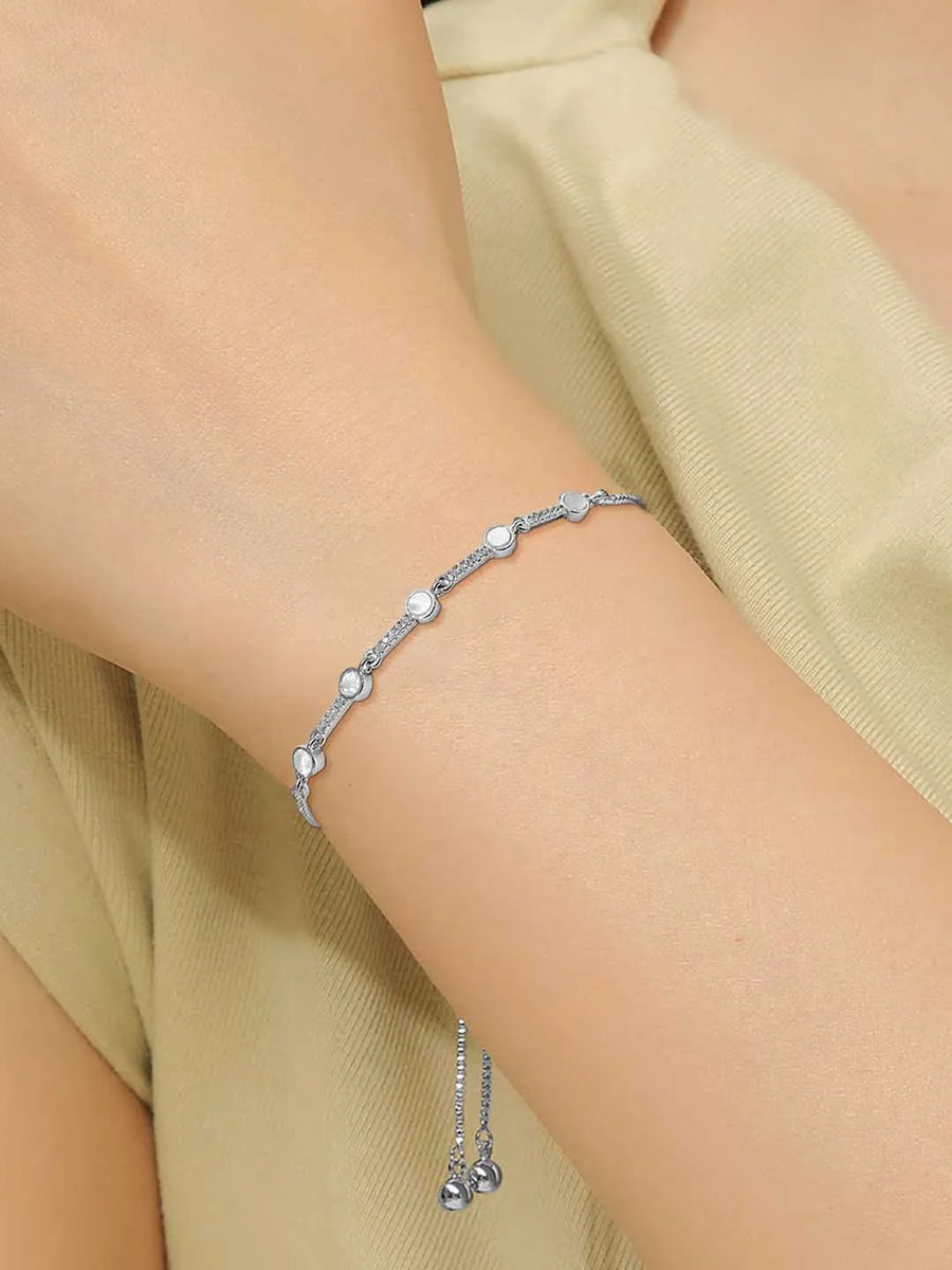 Studded Adjustable Bracelet by Peora – Sparkle with Flexibility