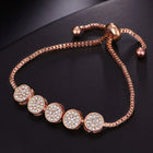 Women’s Sparkling Round CZ Bracelet - Rose Gold