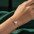 Delicate Dual Butterfly Rose Gold Bracelet