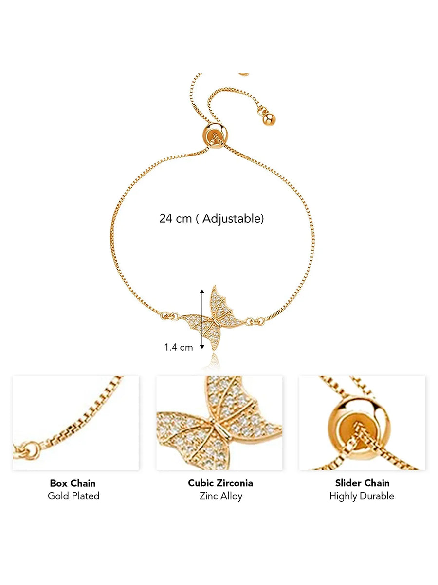 Butterfly Adjustable Bracelet by Peora – Grace in Every Detail
