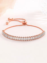 Peora Rose Gold Baguette Adjustable Bracelet