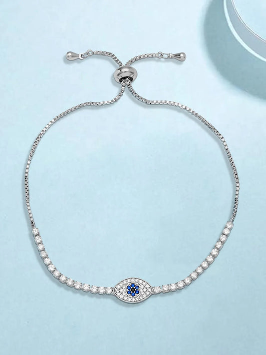 Adjustable Evil Eye Charm Bracelet