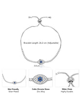 Adjustable Evil Eye Charm Bracelet