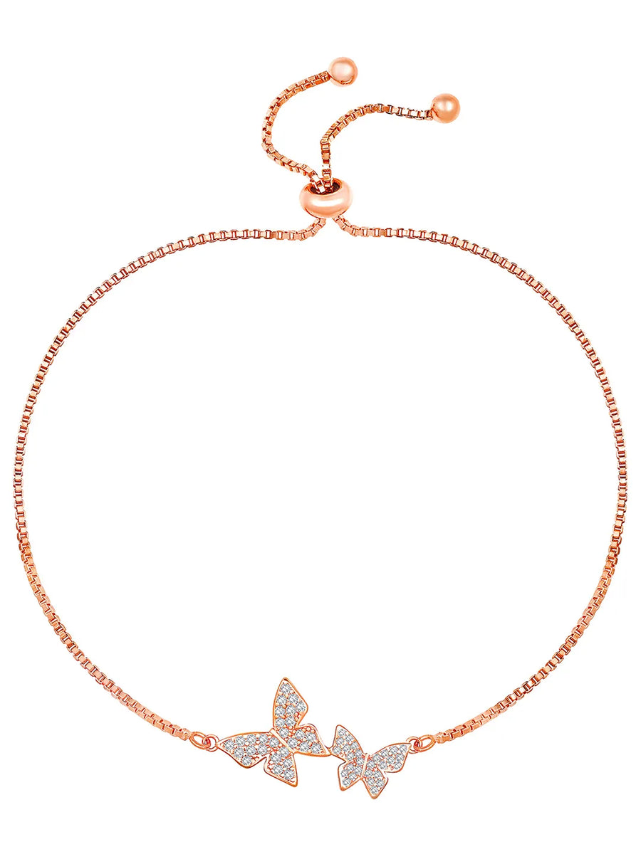 Peora Butterfly CZ Bracelet – Delicate Sparkle with Graceful Charm