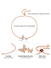 Peora Butterfly CZ Bracelet – Delicate Sparkle with Graceful Charm