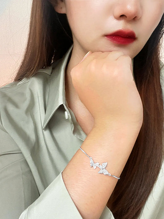 Peora Butterfly CZ Bracelet – Delicate Sparkle with Graceful Charm