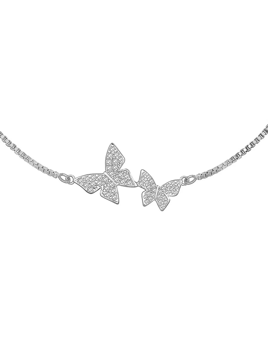 Peora Butterfly CZ Bracelet – Delicate Sparkle with Graceful Charm