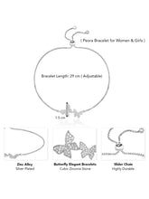 Peora Butterfly CZ Bracelet – Delicate Sparkle with Graceful Charm