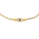 Gold Evil Eye Bracelet Earrings Gift Set