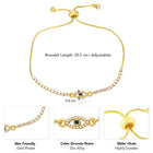 Gold Evil Eye Bracelet Earrings Gift Set