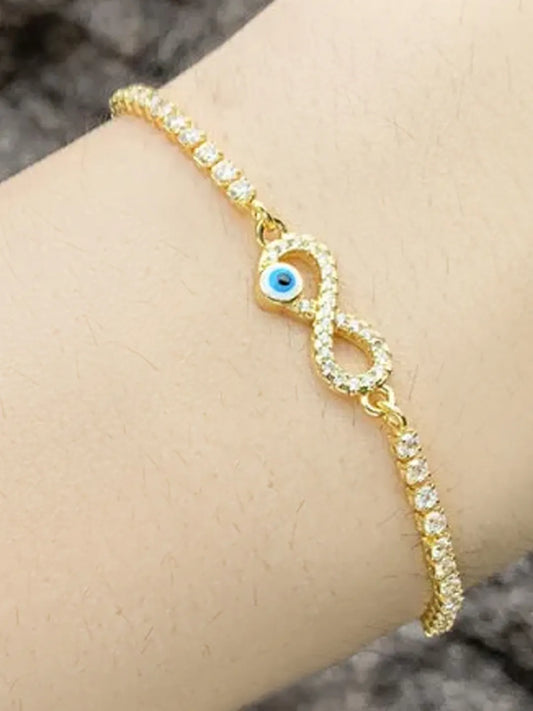 Peora Evil Eye Adjustable Bracelet – Stylish Protection with a Modern Twist