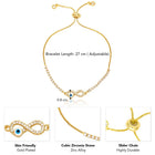 Peora Evil Eye Adjustable Bracelet – Stylish Protection with a Modern Twist