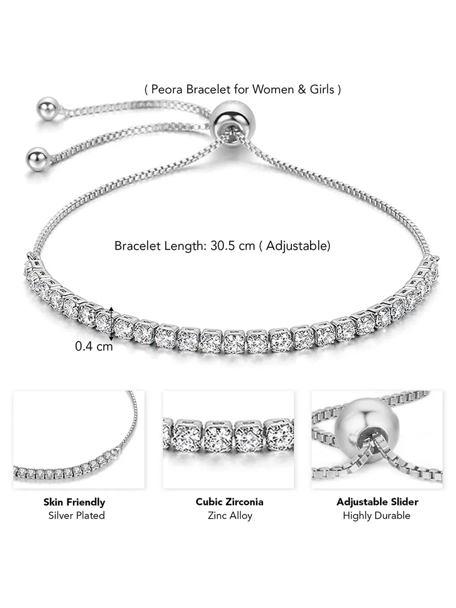Peora Studded Bracelet for Her – Chic Sparkle for Every Moment