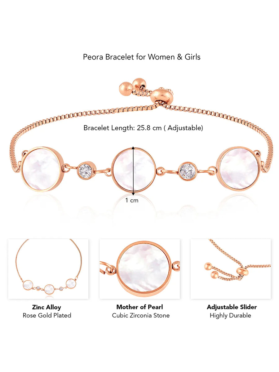 Peora CZ Slider Bracelet – Elegant Fit with Sparkling CZ Stones