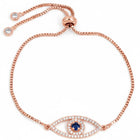 Peora Rose Gold Adjustable Evil Eye Bracelet