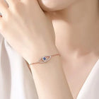 Peora Rose Gold Adjustable Evil Eye Bracelet