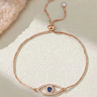 Peora Rose Gold Adjustable Evil Eye Bracelet