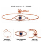 Peora Rose Gold Adjustable Evil Eye Bracelet