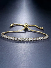 Graceful Crystal Tennis Bracelet - Gold
