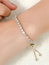 Graceful Crystal Tennis Bracelet - Gold