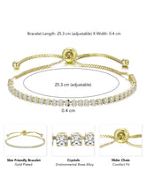 Graceful Crystal Tennis Bracelet - Gold