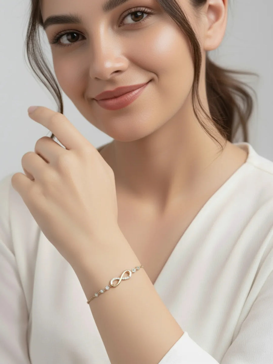 Infinity Loop Diamond-Style Bracelet
