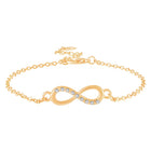 Peora Delicate Infinity Charm Gold Bracelet