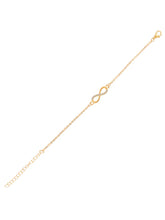 Peora Delicate Infinity Charm Gold Bracelet