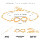 Peora Delicate Infinity Charm Gold Bracelet
