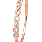 Exquisite Golden Bracelet with CZ Stones