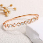Exquisite Golden Bracelet with CZ Stones