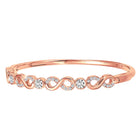 Exquisite Golden Bracelet with CZ Stones