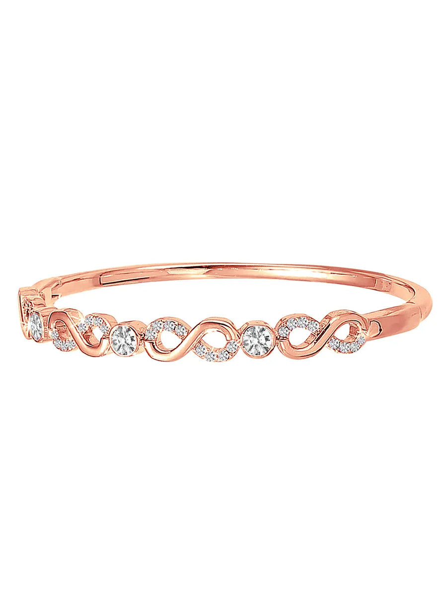 Exquisite Golden Bracelet with CZ Stones