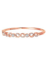 Exquisite Golden Bracelet with CZ Stones