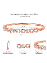 Exquisite Golden Bracelet with CZ Stones