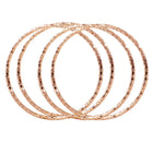 Glamorous Set of 6 Fashionable Bangles - Rose Gold