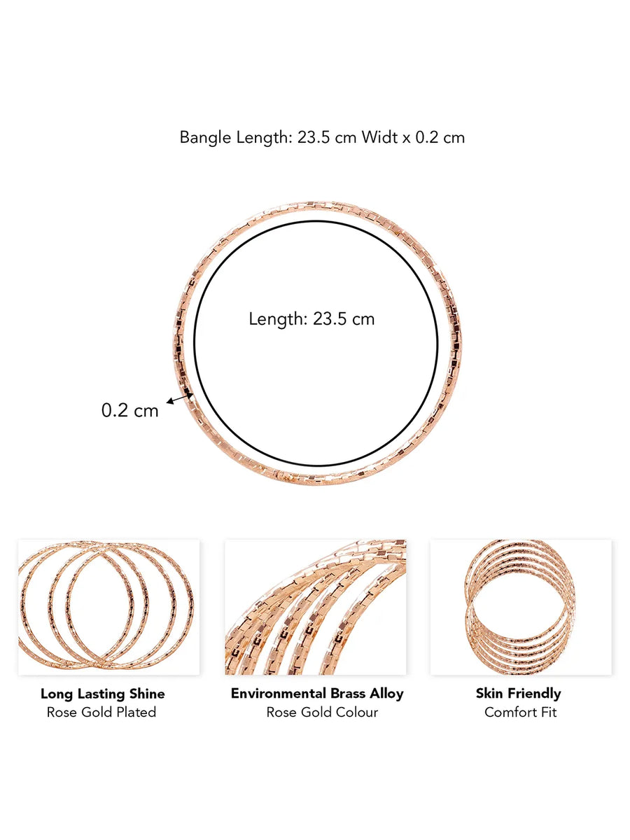Glamorous Set of 6 Fashionable Bangles