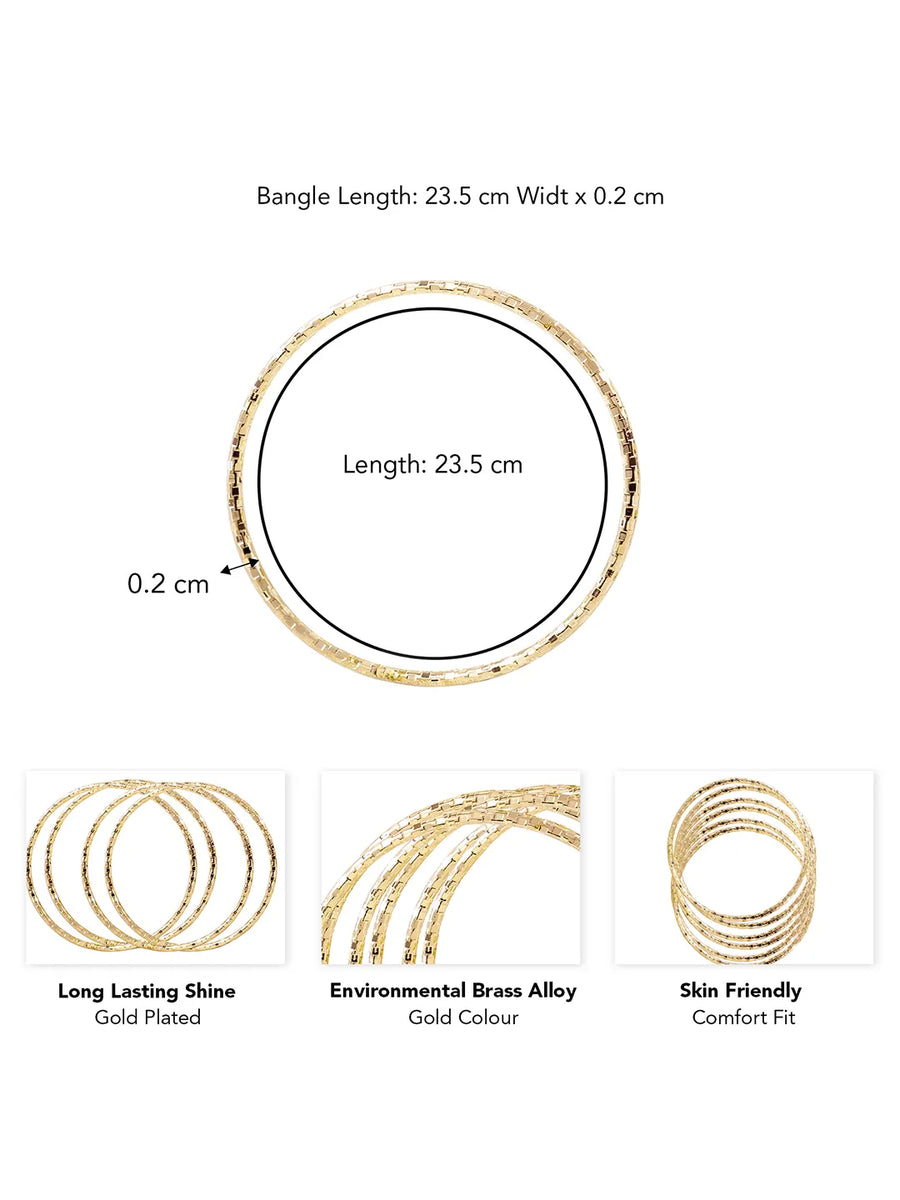 Glamorous Set of 6 Fashionable Bangles