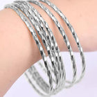 Glamorous Set of 6 Fashionable Bangles - Silver