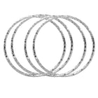 Glamorous Set of 6 Fashionable Bangles - Silver