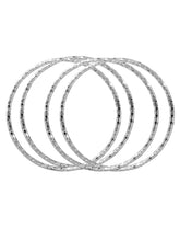 Glamorous Set of 6 Fashionable Bangles - Silver