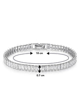 Rose Gold Tennis Bracelet &  Heart Stud Combo