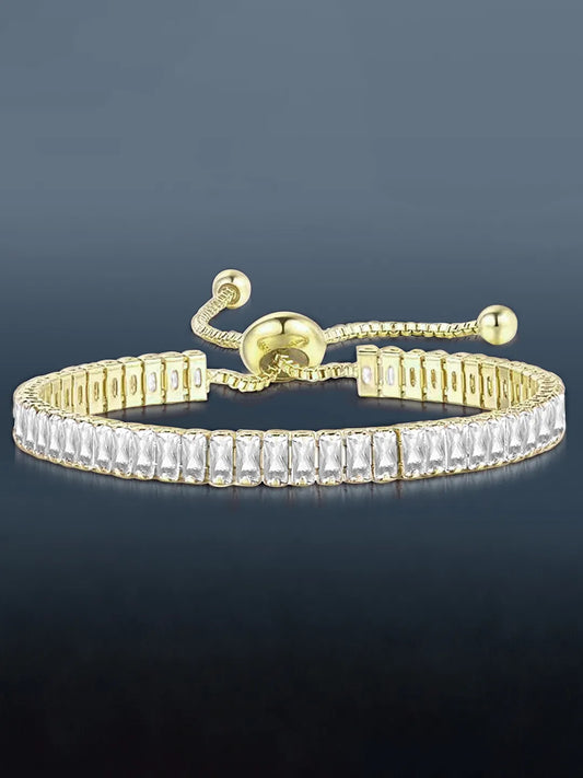 Glamorous Adjustable Bracelet with Gems