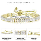 Glamorous Adjustable Bracelet with Gems