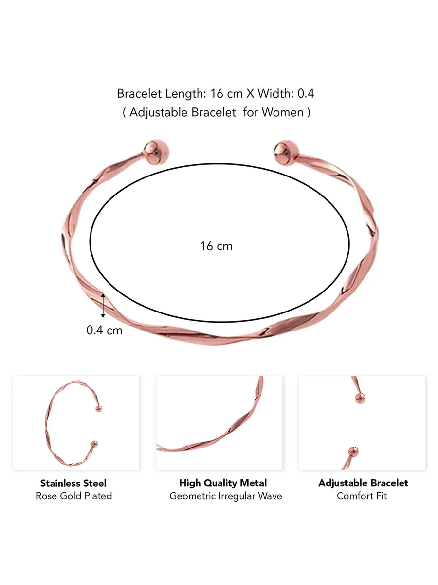 Sleek Twisted Kada with Open Ends